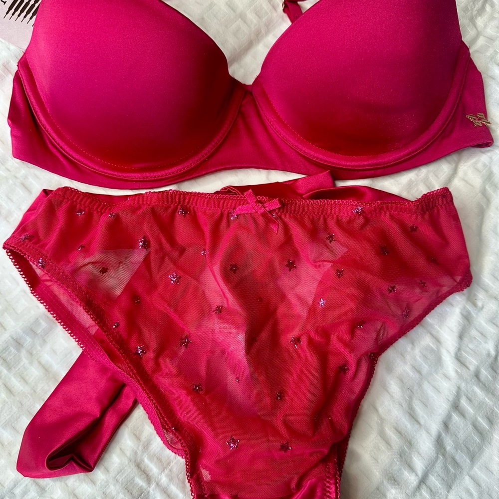 Savage X Fenty RED VIOLET PURPLE SAVAGE NOT SORRY Balconette BRA 4 PIECE BUNDLE